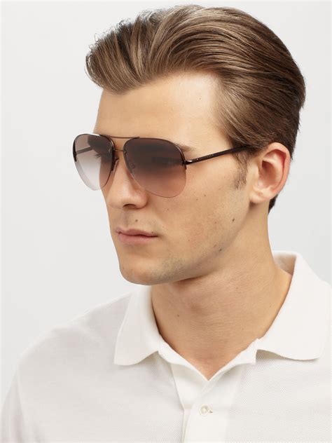 prada brown aviators|Prada aviators for men.